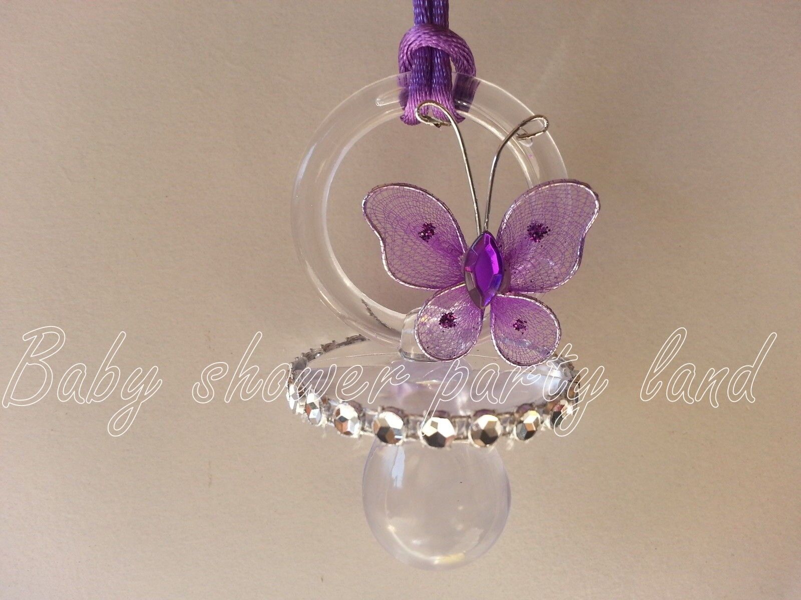 12 Butterfly Pacifier Necklaces Baby Shower Games Favors Prizes