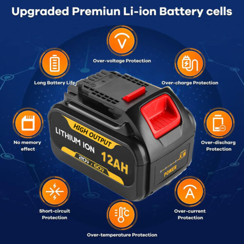 2Pack for DEWALT DCB609 20V/60V MAX FLEXVOLT 12.0Ah Lithium-Ion Battery DCB606 - Picture 6 of 9