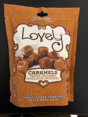 LOVELY Rich and Creamy Chewy Caramels- 1 BAG of Individually Wrapped Caramels