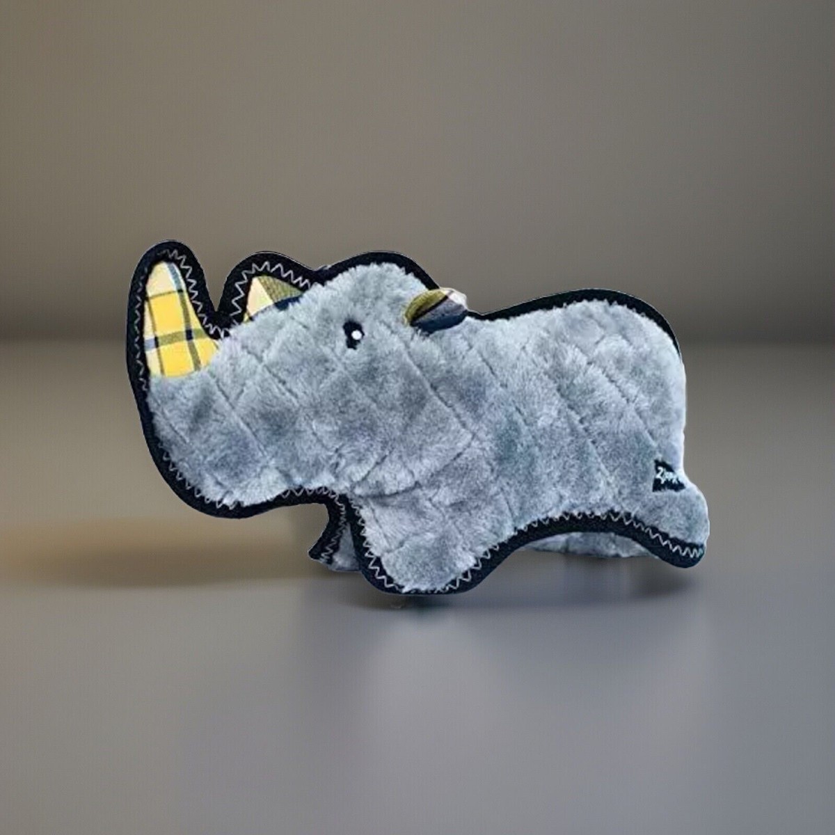 Zippy Paws Z-Stitch Grunterz Durable Dog Toy Ronny the Rhino