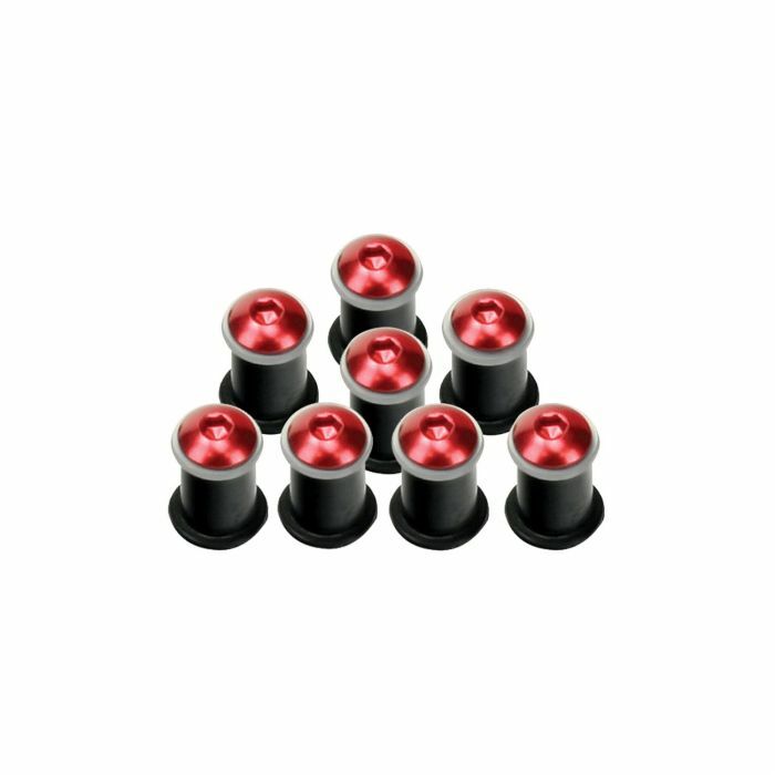 BIKE IT FAIRING BOLTS RED SCREWS - NUTS AND RUBBERS