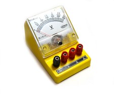 Eisco Labs Moving Coil Meters DC, Voltmeter 0-3V, 0-15V, 0-300V (Triple)