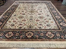 Karastan Rug 8.8 x 12 Ivory Indo Kirman #700/706, Wool Original Series