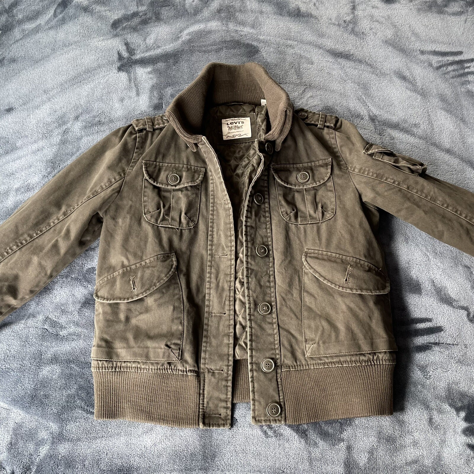 Levi's Heavy Green Jacket w Inner Lining Medium - image 1