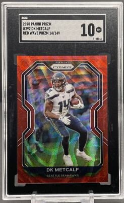 2020 PANINI PRIZM NFL Football #292 DK Metcalf Seattle Seahawks Red Wave /149