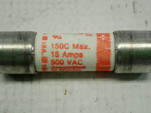Gould Shawmut A50P15 Type 1 15 Amp 500V Fuse Quantity 5 In Box - Picture 8 of 9