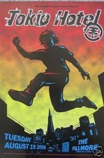 Tokio Hotel Poster Fillmore August 19, 2008