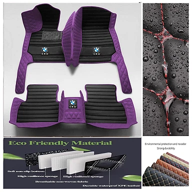 Custom For BMW All Model Car Floor Mats Carpets Waterproof Cargo Liners Handmade - Imagen 13 de 42