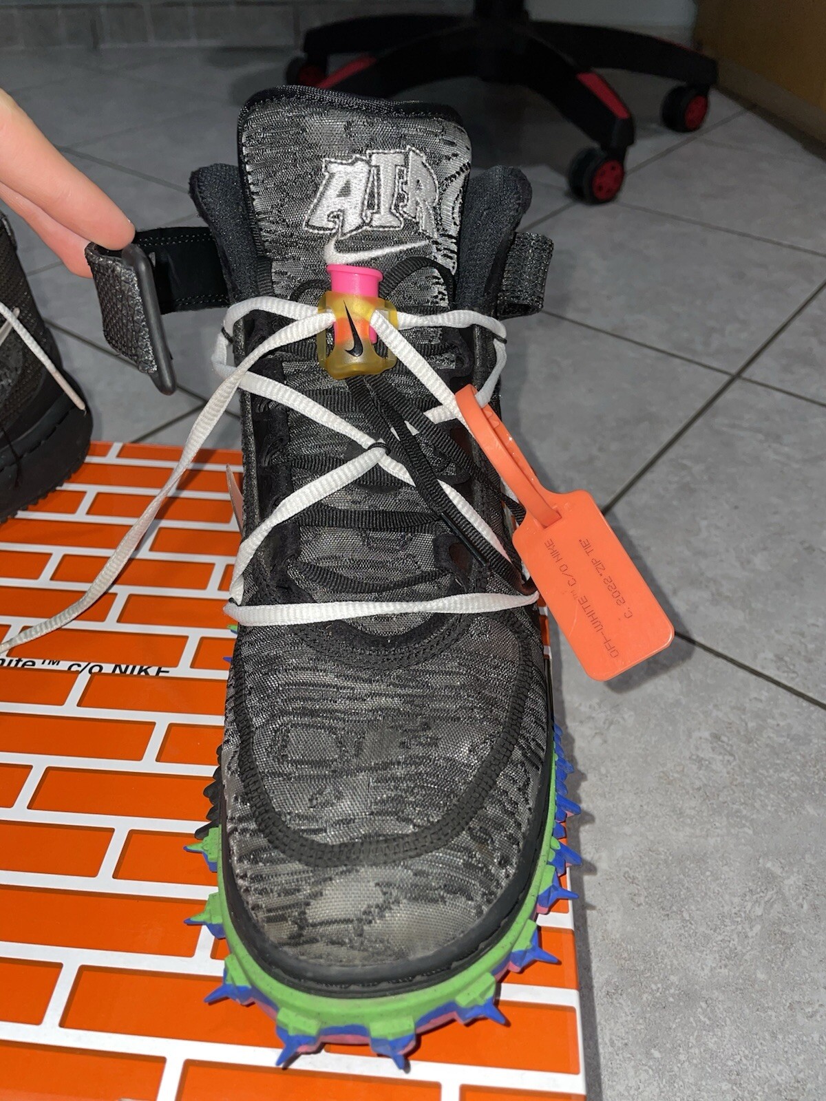 OFF WHITE X NIKE Sneakers NIKE X OFF WHITE Air Force Nere Taglia 44 5