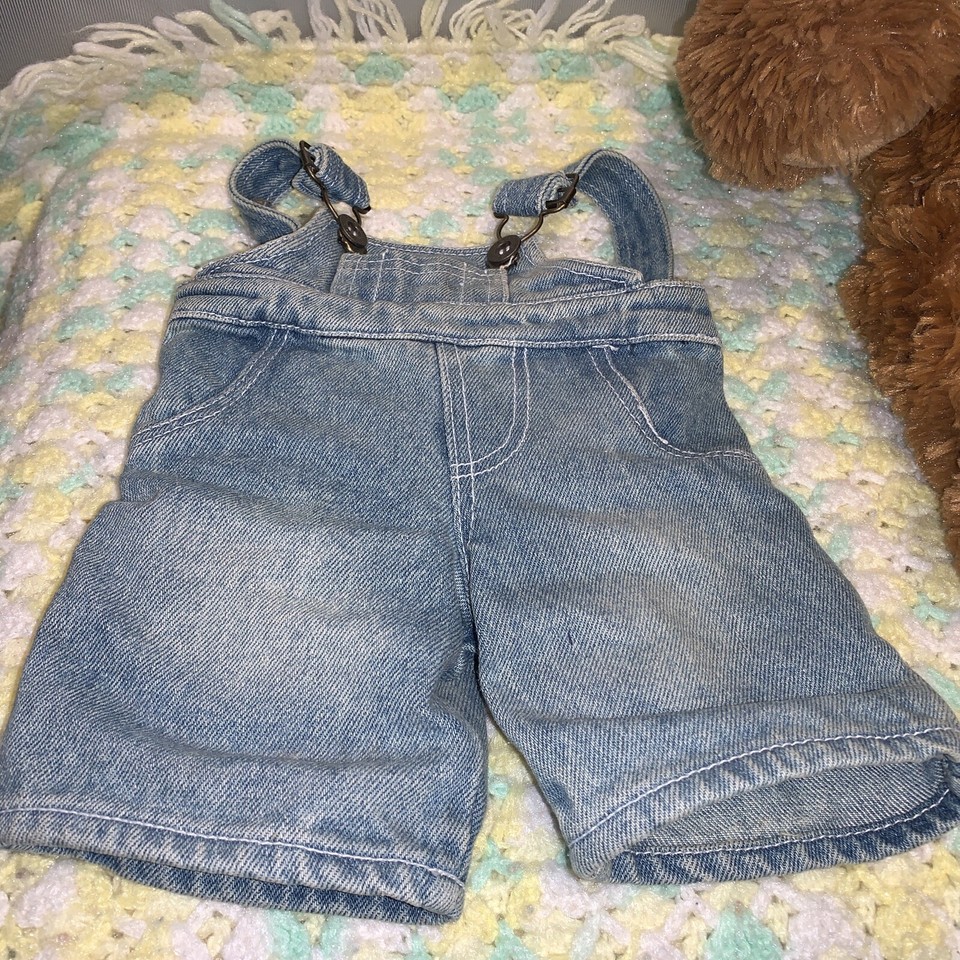 build-a-bear-with-denim-overalls-rare-cute-fuzzy-ebay