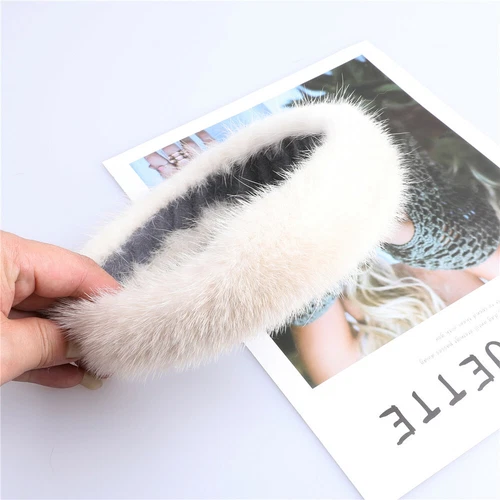 women's luxury100% mink fur headband real fur hair band Hair hoop - Picture 13 of 30