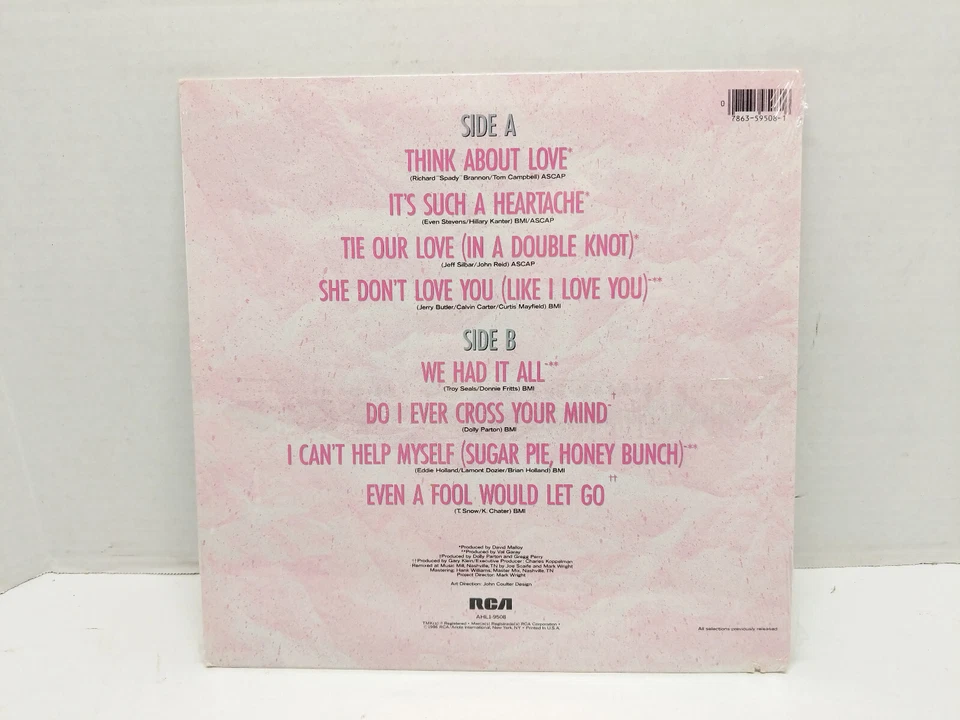 Dolly Parton Think About Love Original 1986 Vinyl LP RCA- Victor SEALED! - Image 2 of 3