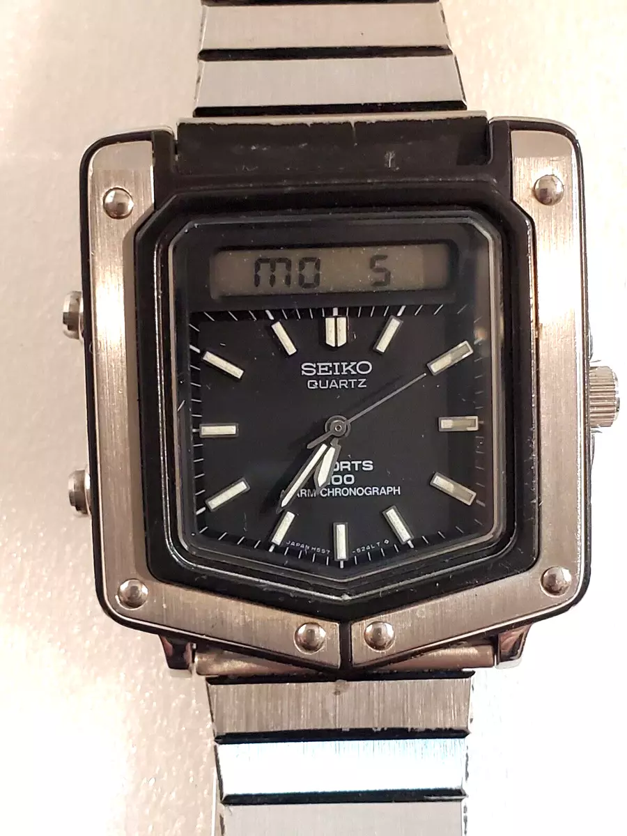 Seiko sports 100 2024 alarm chronograph