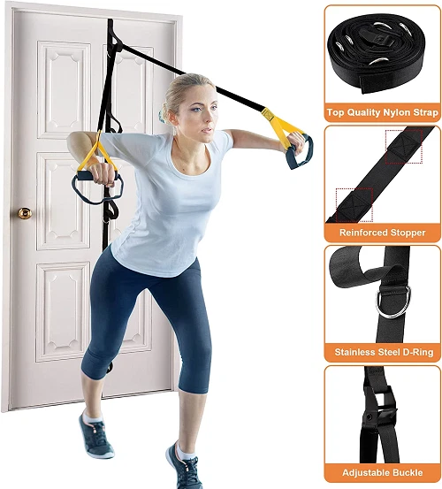 Resistance bands store with door anchor