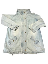 Vintage Denim Jean Jacket Sz XL Commanding Officer Gooby K-S Patrol High Neck