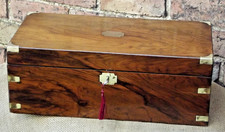 20" Walnut Writing Slope with Key 3 Secret drawers and a new  writing surface
