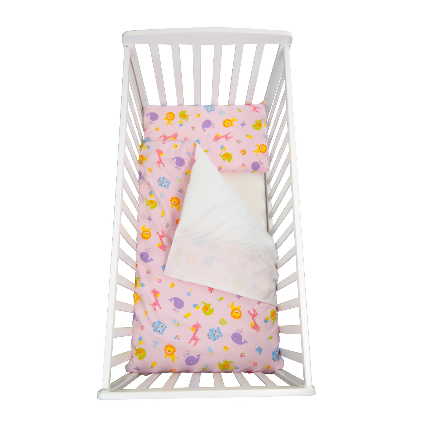 Corredo Completo Culla/Lettino Neonato ROSA Cotone 100% Made In Italy foto 3