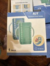Juice box holder toddler kid squeeze proof adjustable - 2 Green AJT
