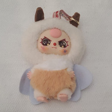 Mini Bee Plush Keychain Character Doll White Brown Pink Light Blue