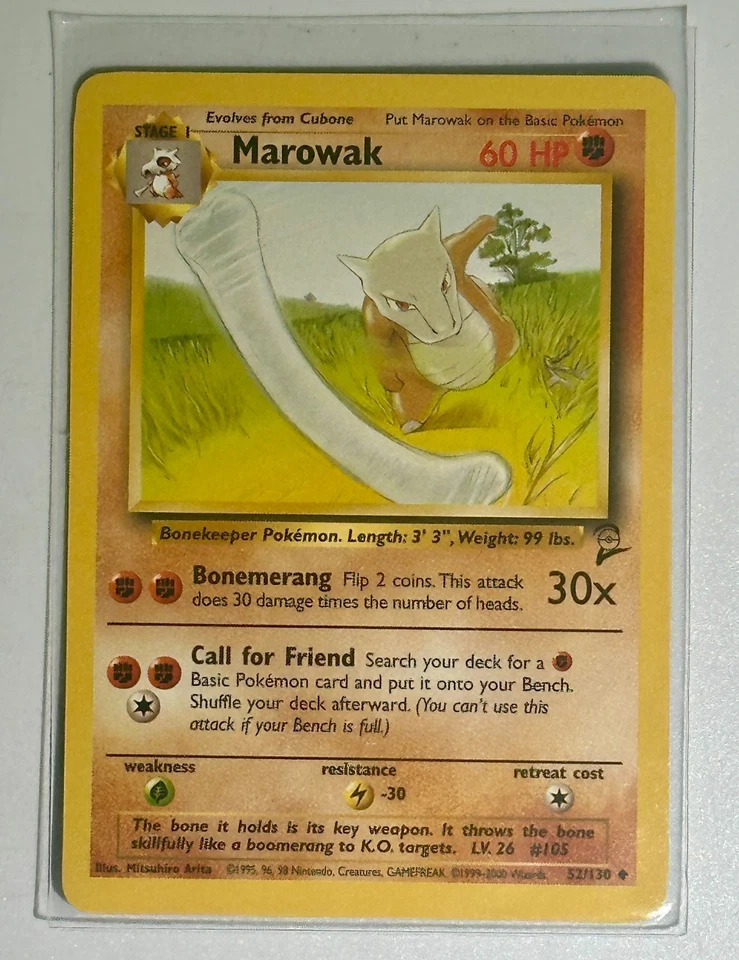 Pokemon Base Set 2 Grass evolution  Ivysaur Weepinbell Bellsprout Paras Marowak - Image 3 of 4