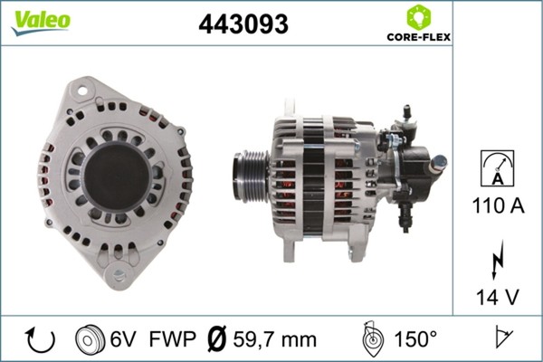 Lichtmaschine Generator Lima Valeo CORE-FLEX 443093 FüR Corsa Opel Astra A04 Gtc-image