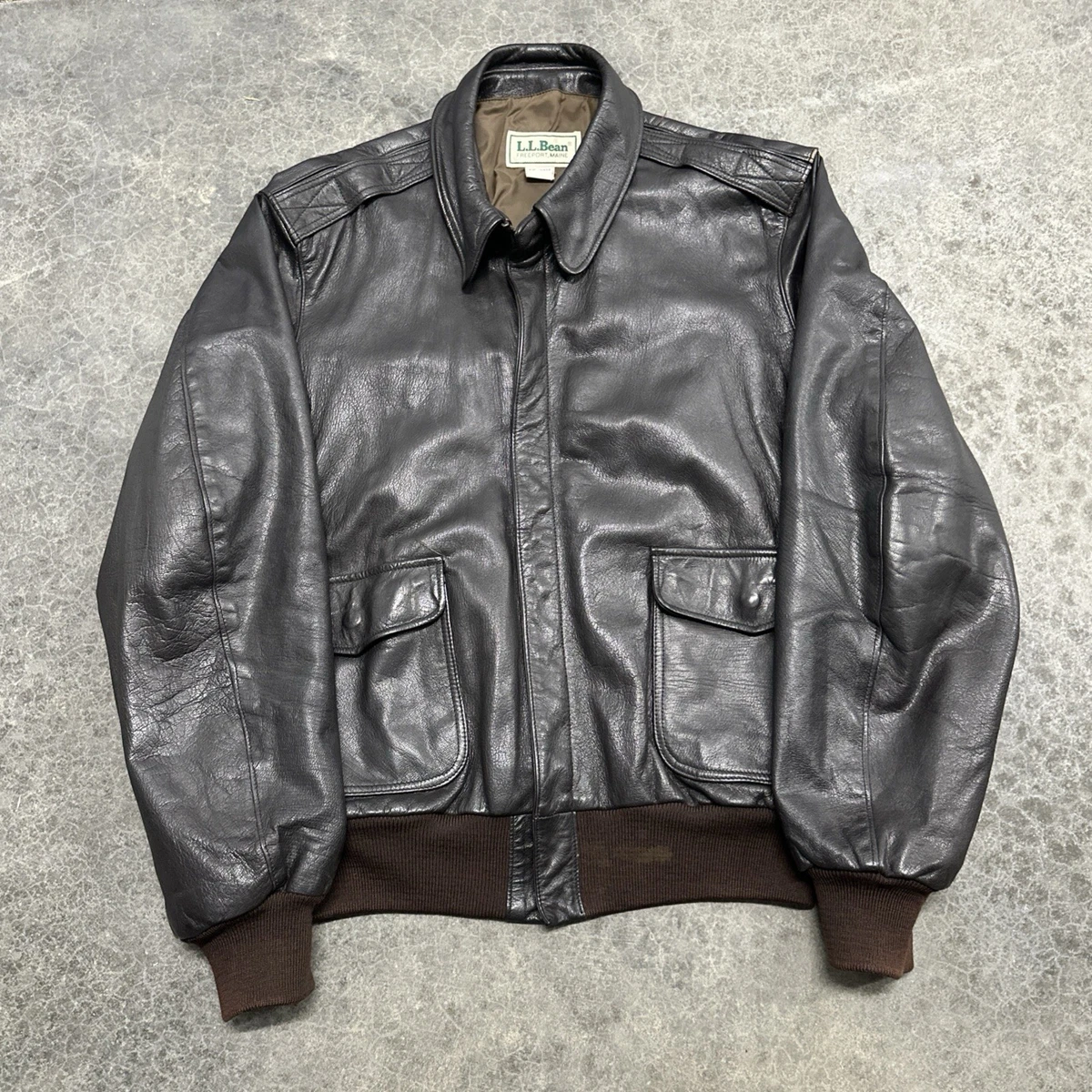 L.L. Bean Leather Outer Shell Big & Tall Coats, Jackets & Vests 