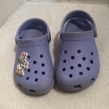 Crocs Classic Kids Clogs Sz 9 Rubber Slip On Round Toe Slingback Shoes
