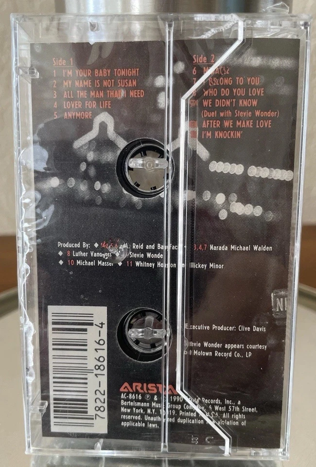 “I'm Your Baby Tonight” - Whitney Houston Vintage Collector Cassette Sealed NEW! - Image 2 of 4