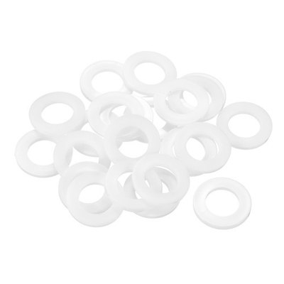#ad 25Pcs M20 Nylon Flat Washers Plastic Washer 20mm ID 35mm OD 3mm Thick White $18.51