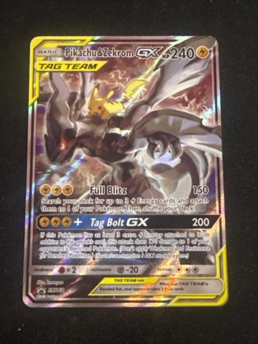 Pikachu & Zekrom GX SM168 Holo Promo Sun & Moon Promo Pokemon