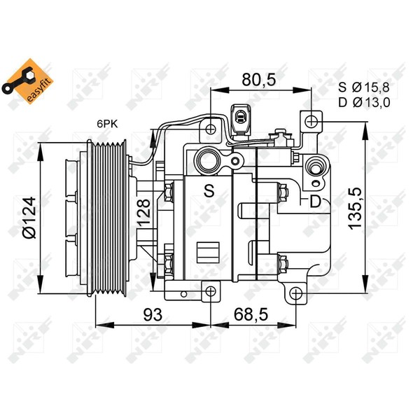 Kompressor Klimaanlage NRF FüR Mazda 6 Station Wagon GY GG-image