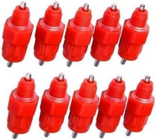 10Pcs Red Automatic Poultry Watering Nipples, Chicken Drinker System,Poultry ...