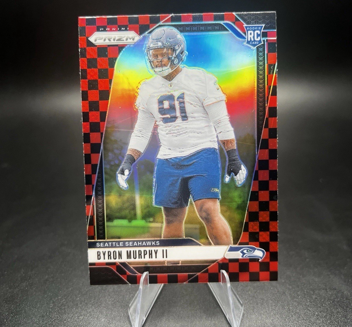 2024 Prizm SSP Case Hit Byron Murphy II Red Checkerboard Rookie #317