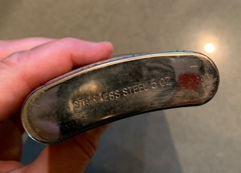 REMY MARTIN COGNAC 1738 Accord Royal Flask 5 oz Tartan Leather Stainless Steel