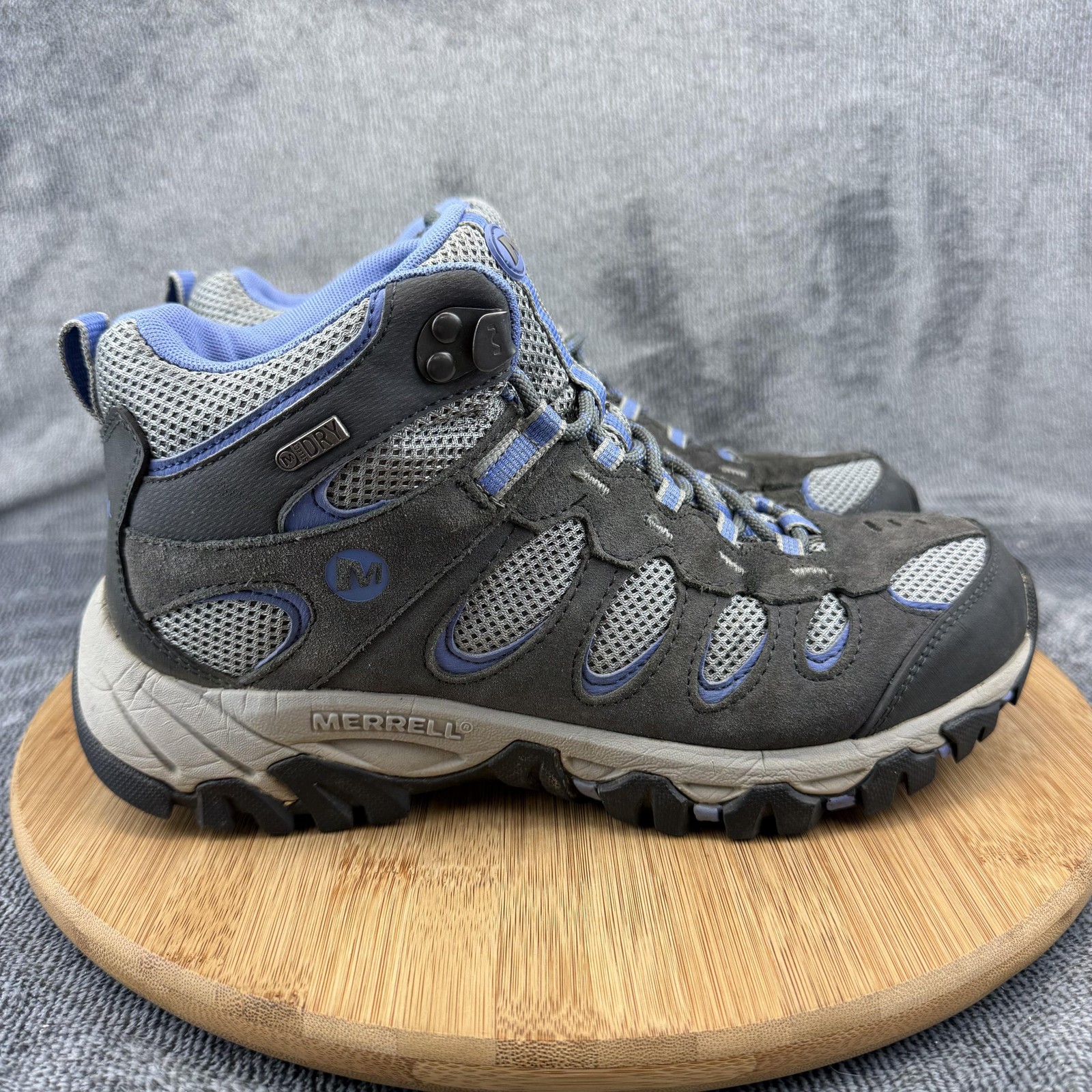 Merrell Hiking Boots Womens Size 8.5 Gray Suede Waterproof Ankle J227190C-image