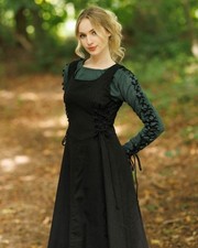 Mytholon Uma Kleid Baumwolle Schwarz XL Larp Mittelalter #13211