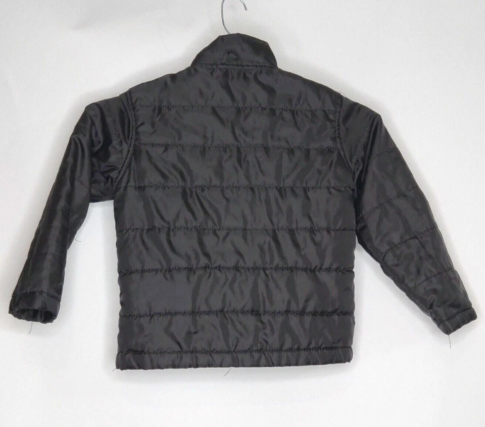 Reebok Unisex Youth Size 7 Black Full Zip Jacket Logo 100% Polyester  - Image 2 of 4