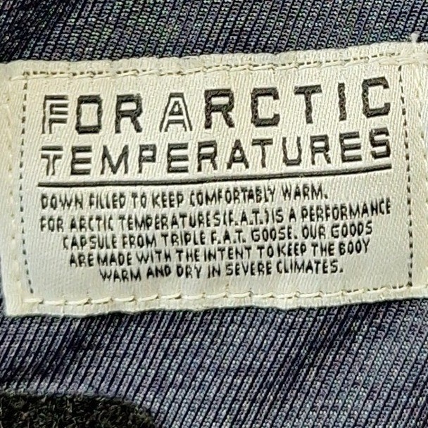 Triple F.A.T. Goose Parka Womens XL Blue Goose Down Filled Hooded Belted Winter image 8