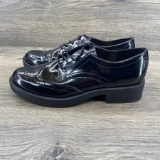 Nine West Black Patent Leather Wingtip Oxford Dress Shoes Size 8M