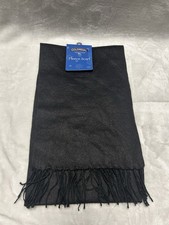 Black fleece soft light weight scarf