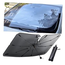Car Umbrella Sun Shade for Windshield, 57"x30" Foldable Automobile Windshield