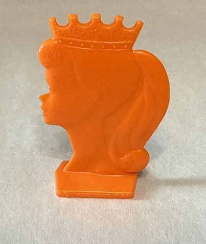 Vintage Orange Barbie Token Barbie Queen of the Prom Replacement Game Piece Head