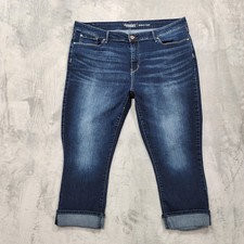 Levi Strauss Signature Jeans Womens 20W Blue Mid Rise Modern Capri Stretch Denim