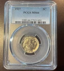 1937 Buffalo Nickel Coin from the Philadelphia Mint Graded MS66 PCGS 1221-49