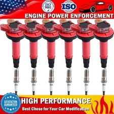 6 Pack Ignition Coil & Spark Plug For Ford Police F150 Transit Ecoboost 3.5L V6