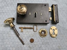 Westervelt Patent Rim Lock 1830s Rh Wrought Iron