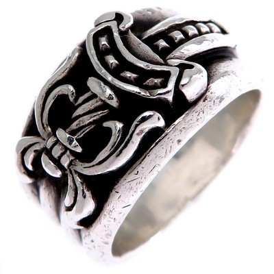 Chrom Herzen *ohne Rechnung CH Dolch Ring 925 US#10 P0033614