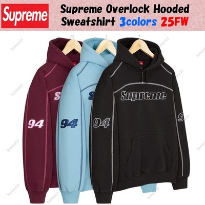 Supreme Overlock Hooded Sweatshirt 3colors 25FW
