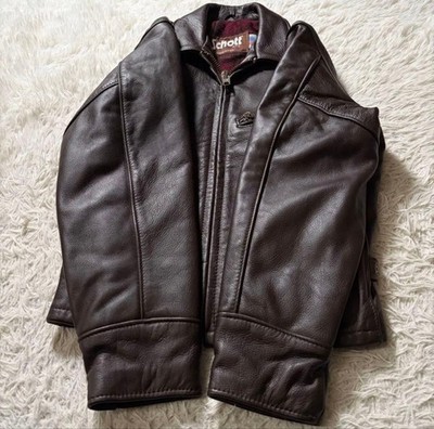 Schott 681 Tracker Jacket 34 Bordeaux Leather Highwayman Riders