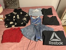 Mixed Clothing Lot Sweater Dress Top T-Shirt Black Red Blue